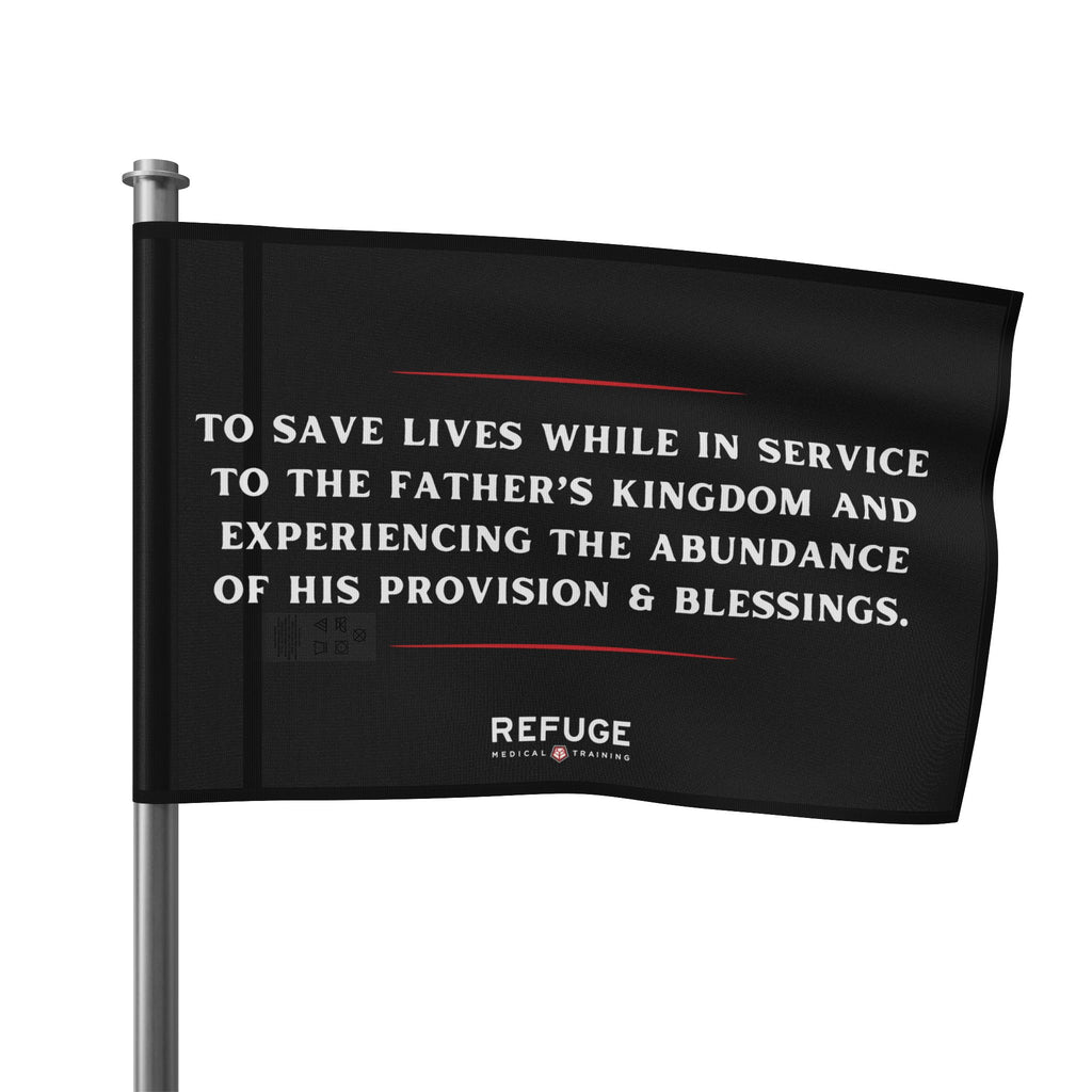 MISSION STATEMENT FLAG - 18" x 12" Home Decor Refuge Medical