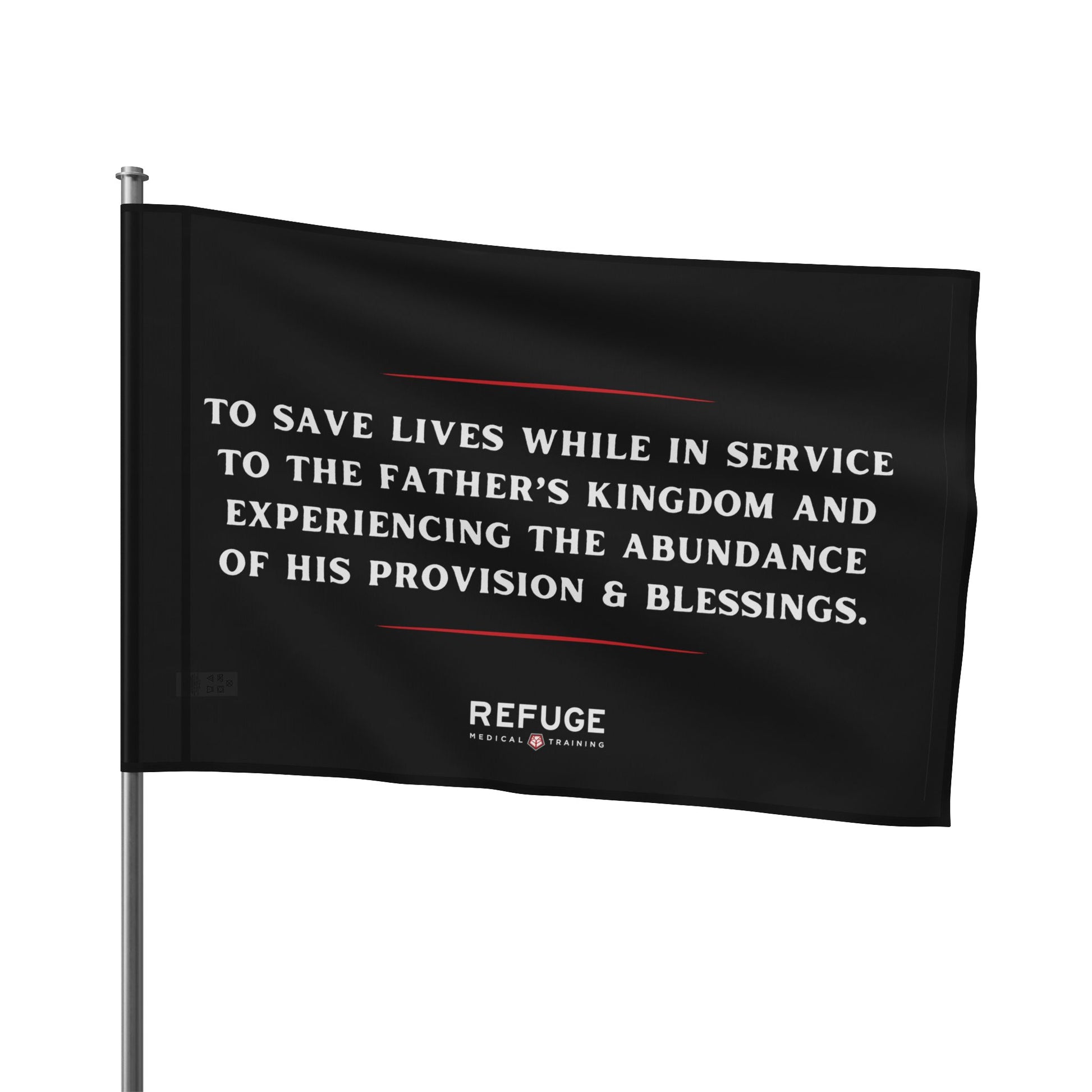 MISSION STATEMENT FLAG - 18" x 12" Home Decor Refuge Medical