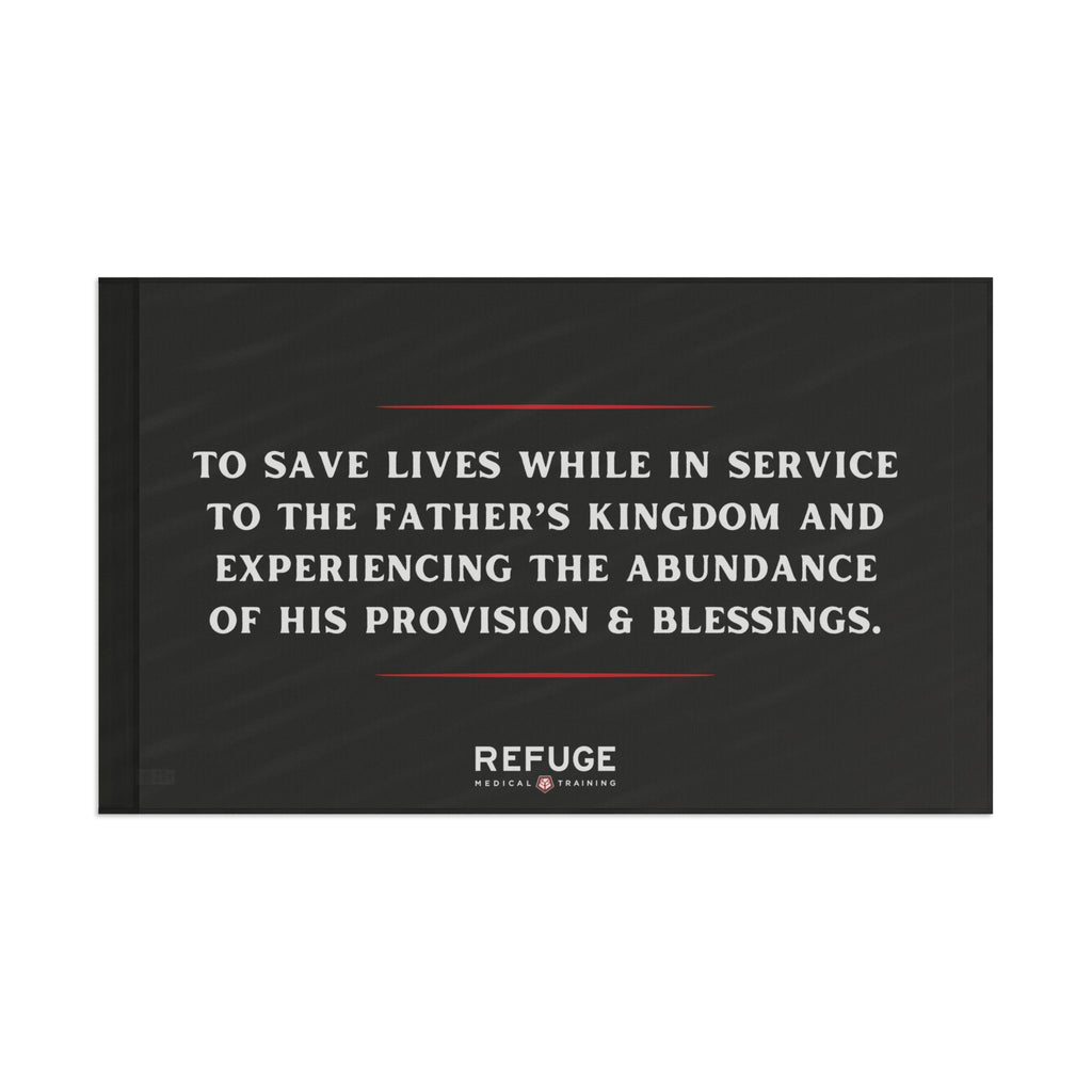 MISSION STATEMENT FLAG - 60" x 36" Home Decor Refuge Medical