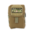 Refuge Medical BearFAK First Aid Kit - Coyote Tan MOLLE-compatible pouch with Refuge Medical camo patch.
