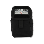 Refuge Medical BearFAK First Aid Kit - Black MOLLE-compatible pouch with Refuge Medical grey patch.
