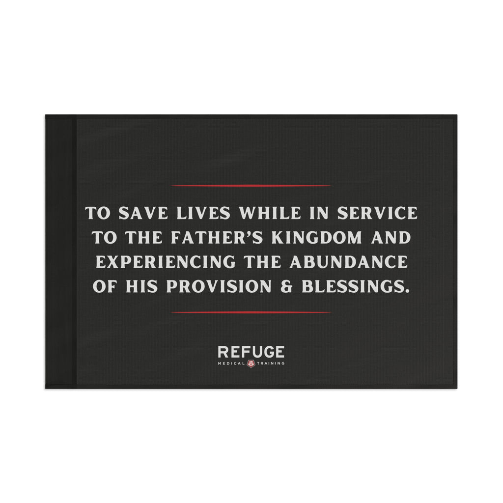 MISSION STATEMENT FLAG - 36" x 24" Home Decor Refuge Medical