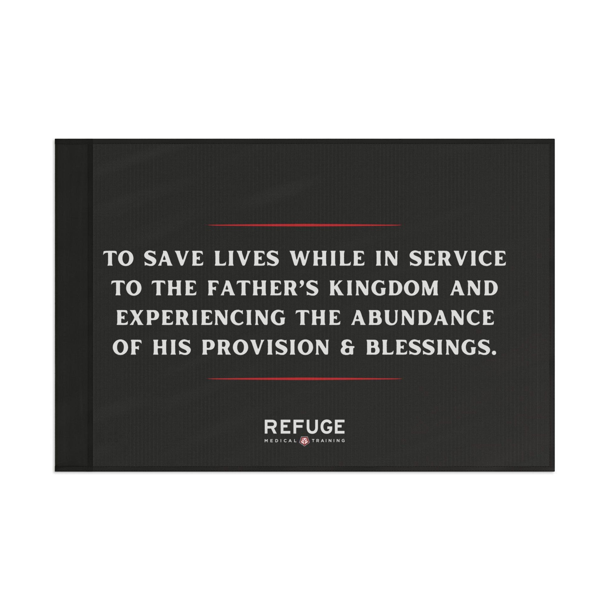 MISSION STATEMENT FLAG - 36" x 24" Home Decor Refuge Medical