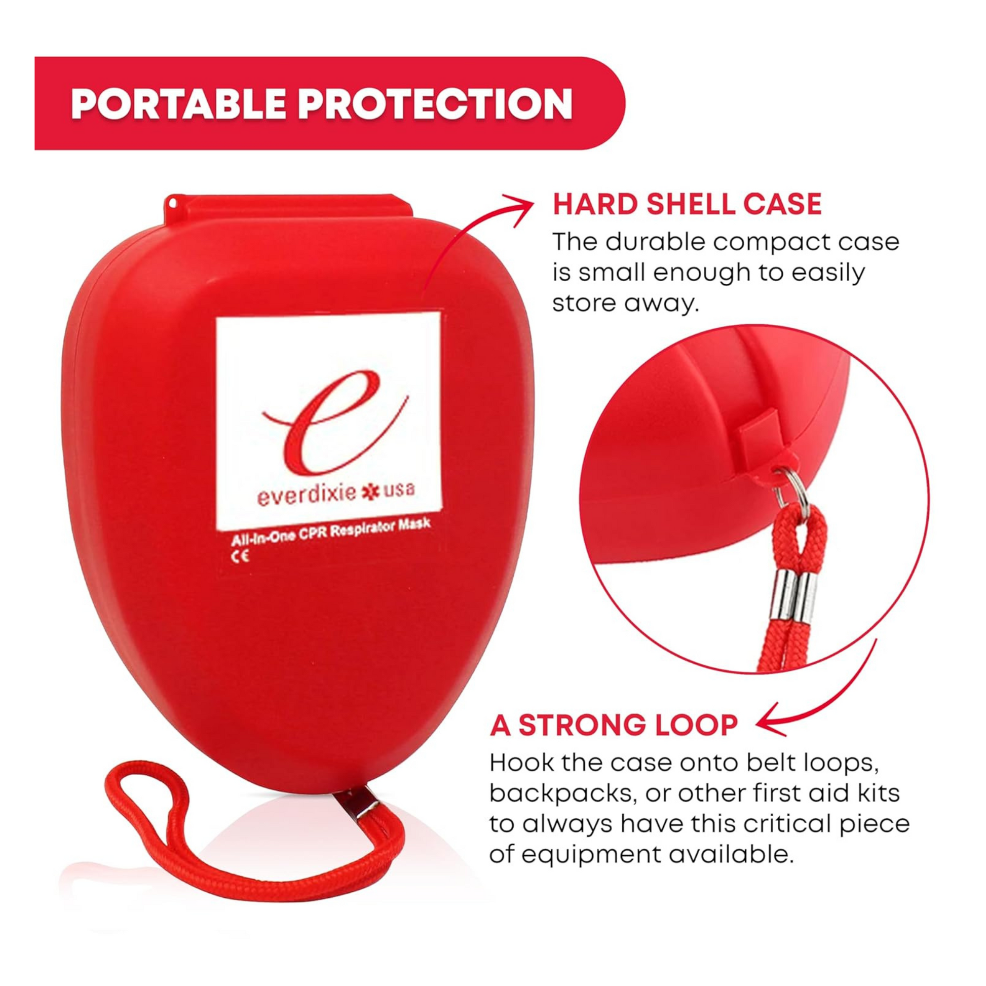 CPR POCKET RESUSCITATOR WITH CLAMSHELL STORAGE CASE