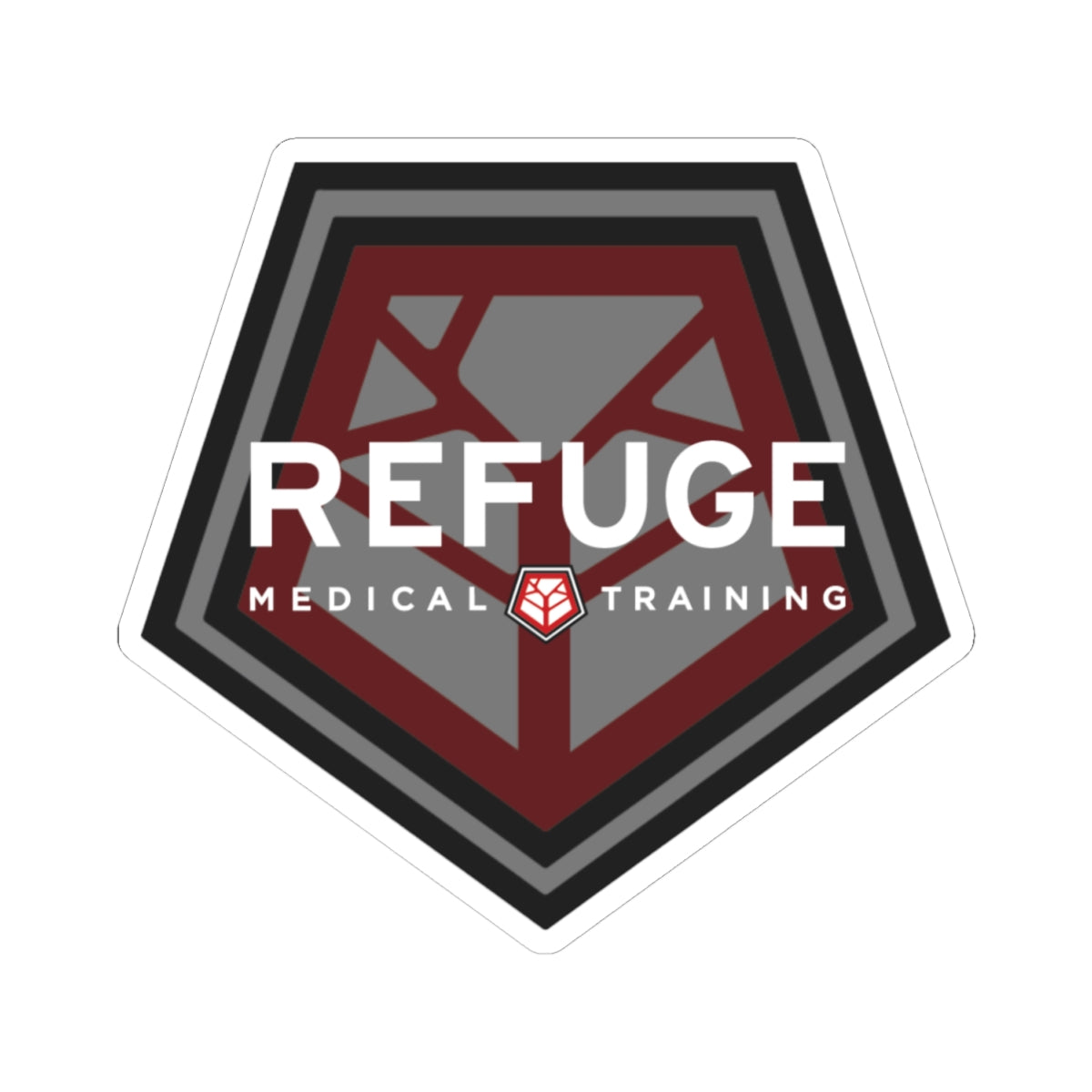 REFUGE STICKER - 4" × 4" / White Paper products Refuge Medical