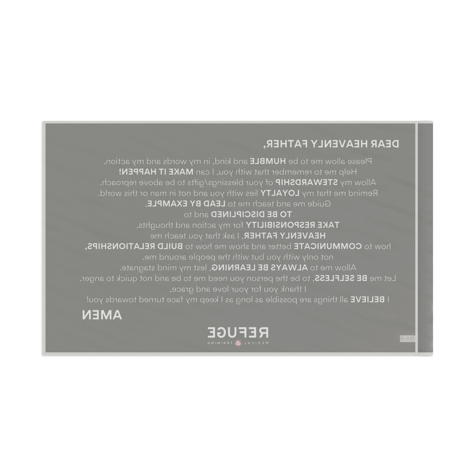 CORE VALUES PRAYER FLAG - 18" x 12" Home Decor Refuge Medical