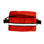 Refuge Medical Boo Boo First Aid Kit - Red, Zipper pouch open (empty)