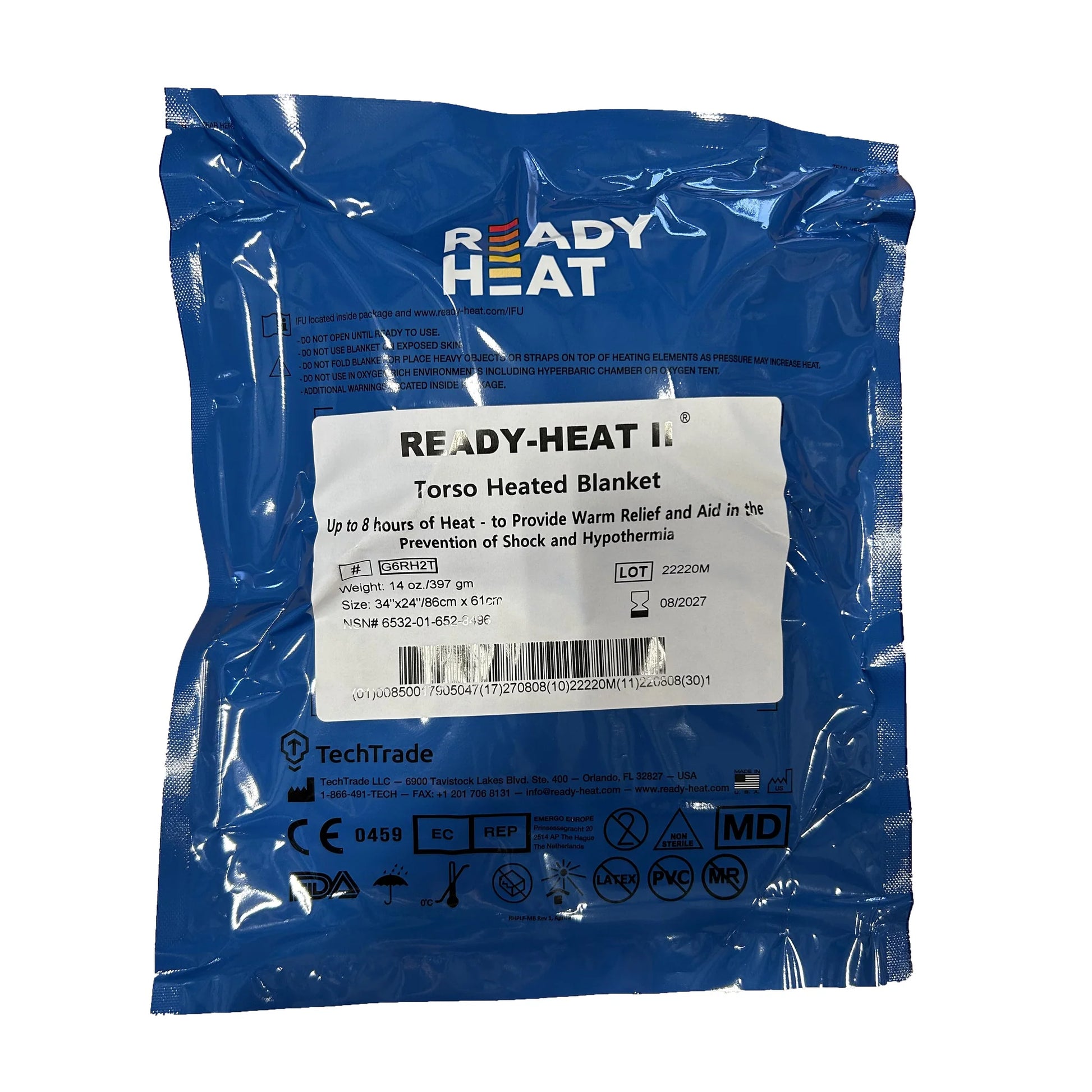 READY HEAT BLANKET - Torso 34"x24" Medical Components Refuge Medical