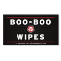 Refuge Medical Boo Boo Wipes black label with white text and red accents