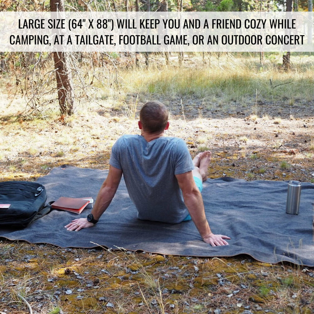 ARCTURUS MILITARY WOOL BLANKET| 4.5 LBS - Charcoal Medical Components Refuge Medical