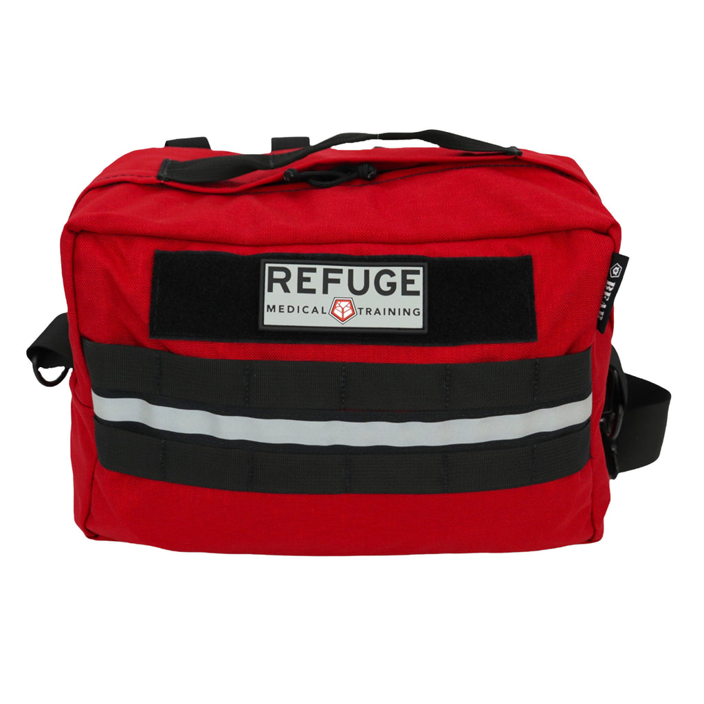 Refuge Medical Mass Cass First Aid Kit - Red with Refuge Medical Patch