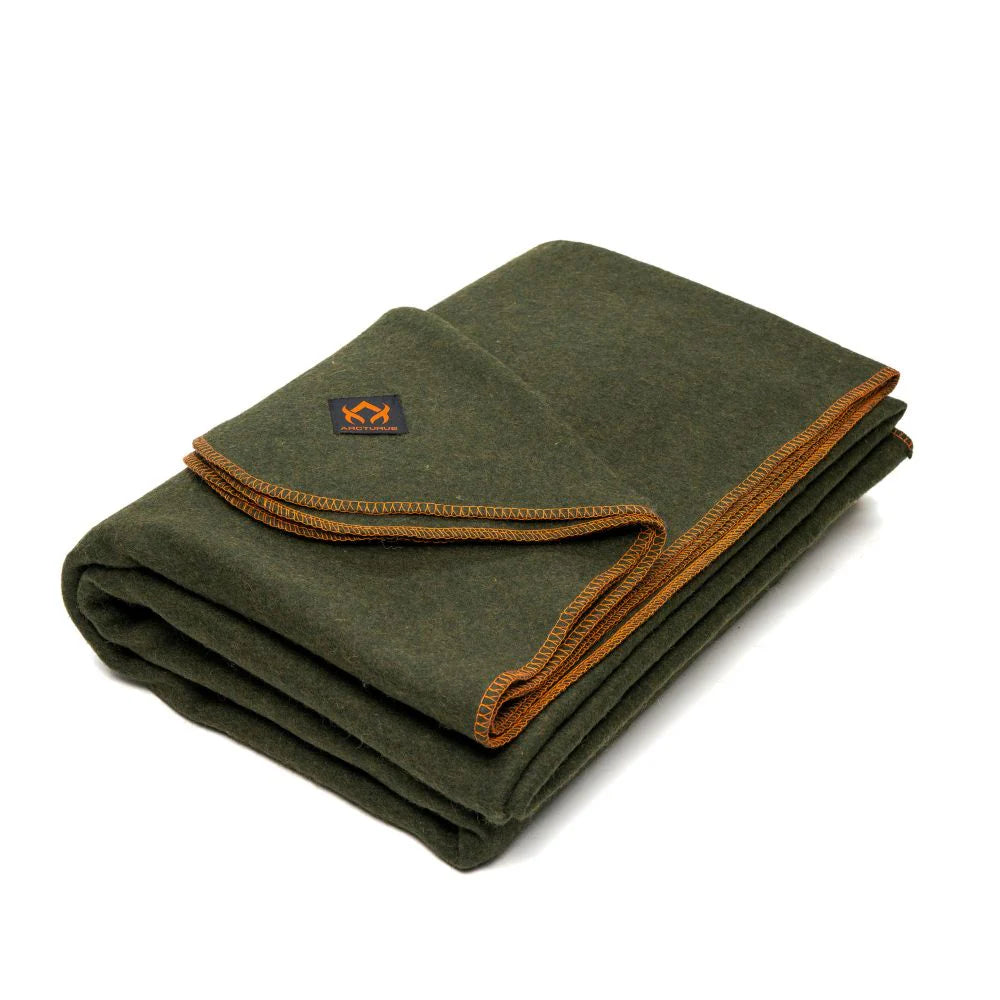 ARCTURUS MILITARY WOOL BLANKET| 4.5 LBS - Olive Green Medical Components Refuge Medical