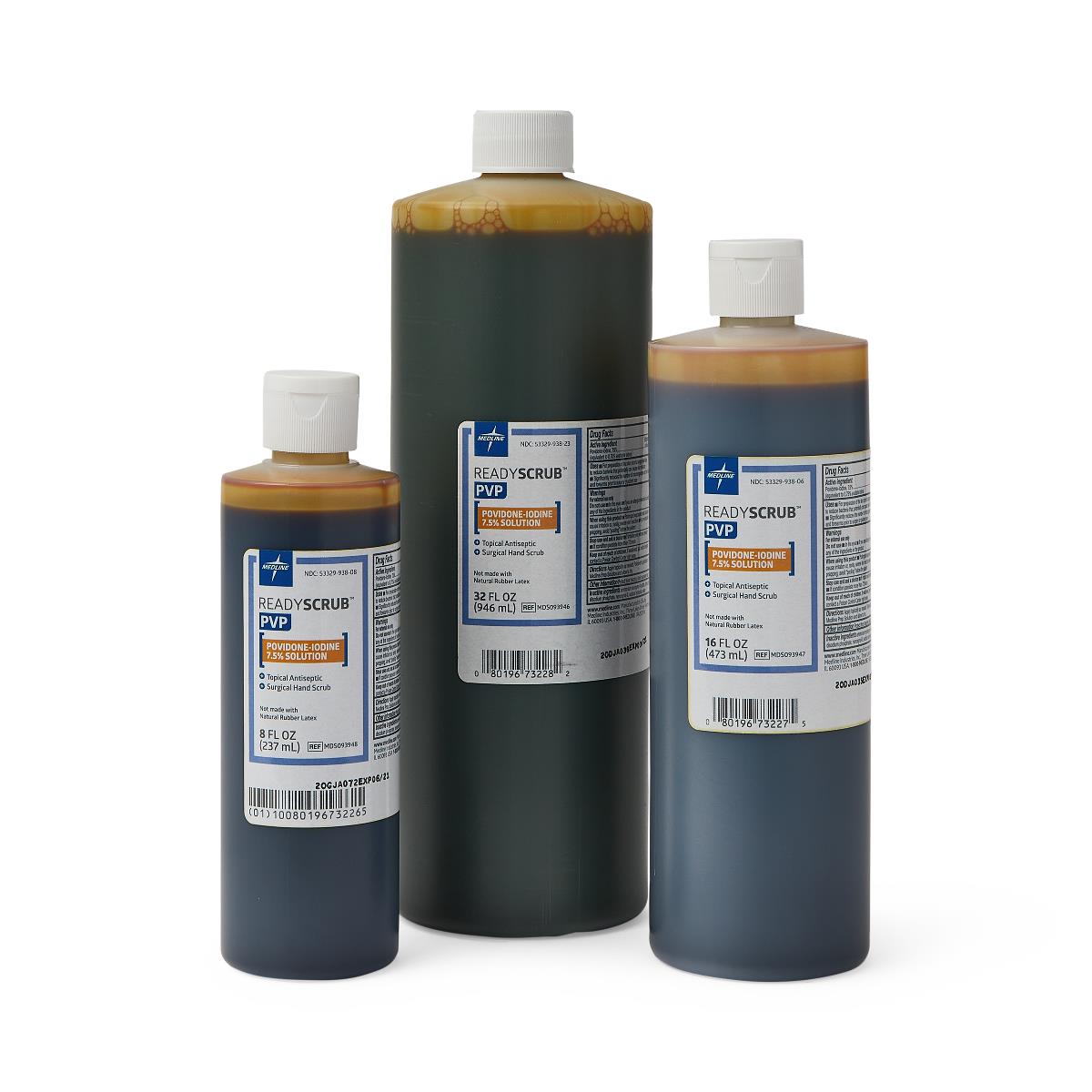 Povidone Iodine variety size bottles - 8oz, 16oz, 32oz