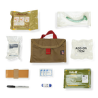 Refuge Medical POC-Kit First Aid Kit - Coyote tan, components included with POC Kit