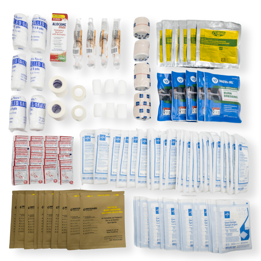 First Aid Bucket Kit BURN BUCKET – Refuge Medical
