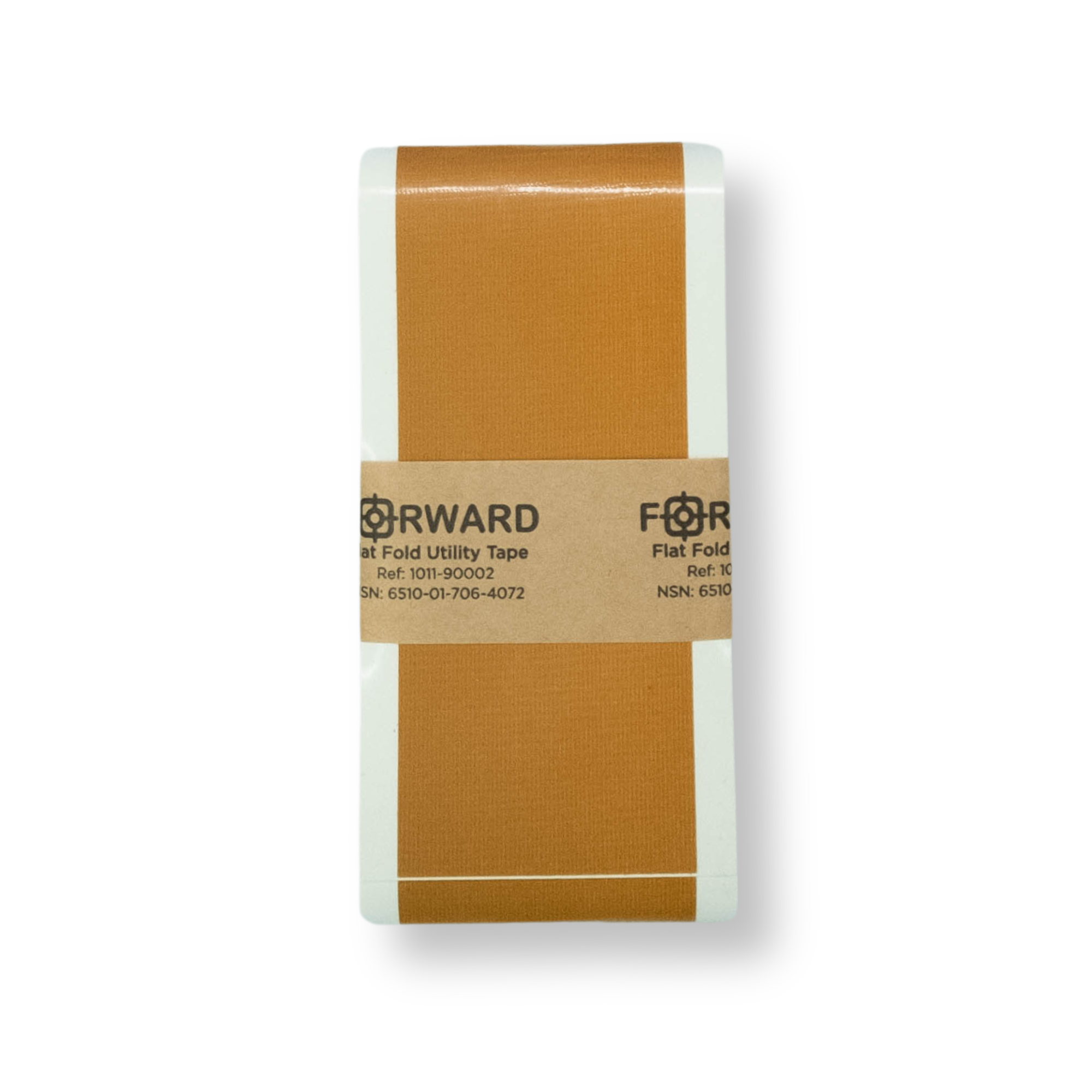 flat fold brown tape on a white background