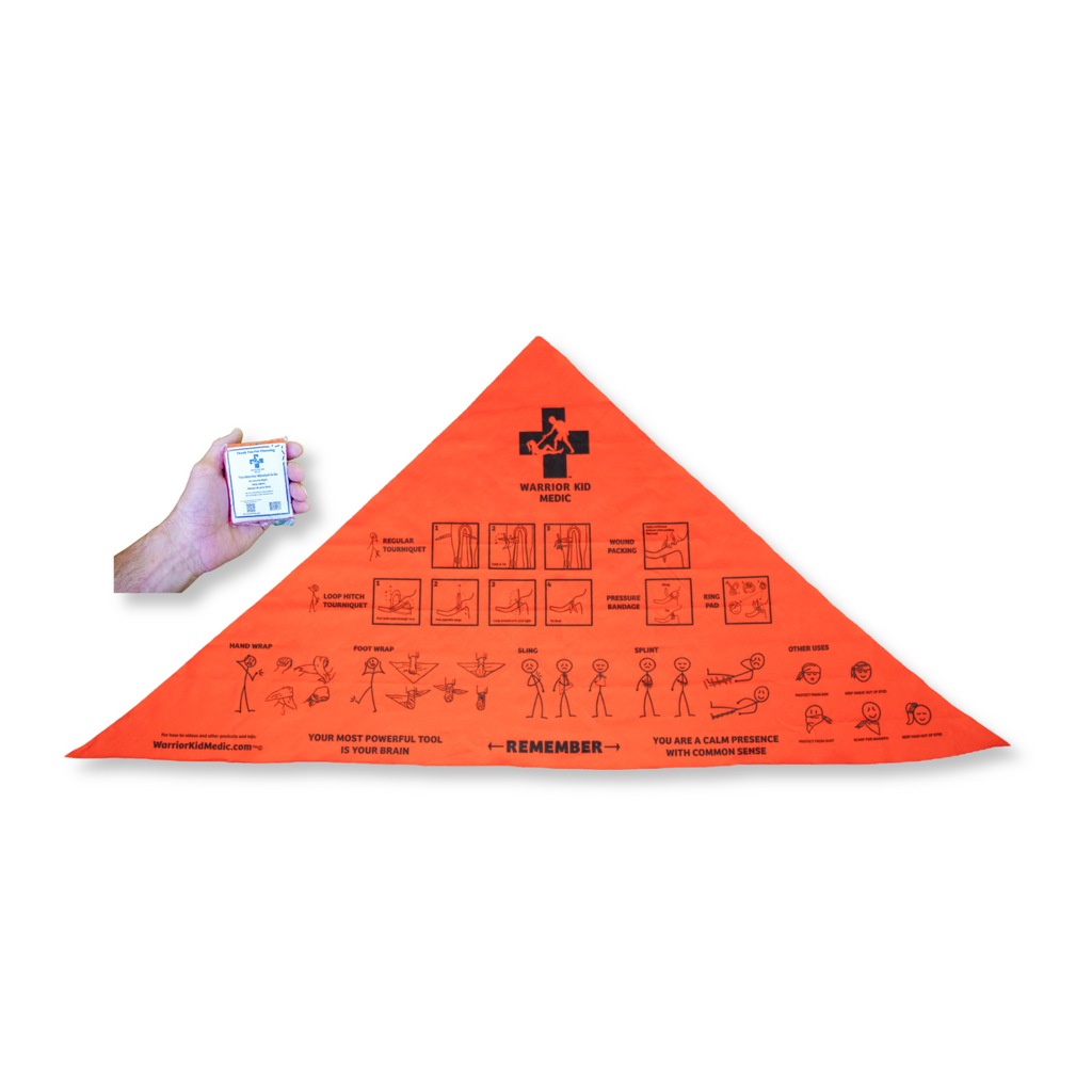 MULTI TOOL TRIANGULAR BANDGE - Triangular Bandage with Quick draw pouch Medical Components Refuge Medical